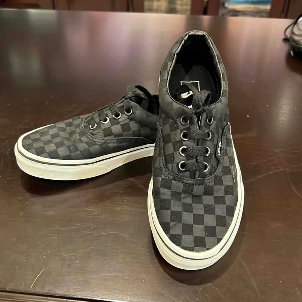 Vans custom black checkerboard